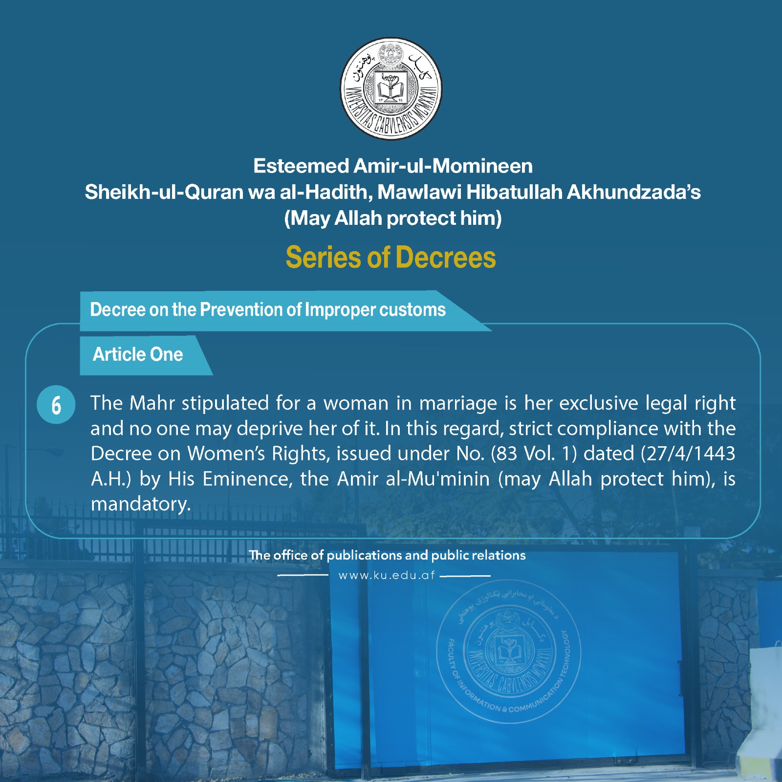 Decree on Prevention of Improper Customs: Article 1, Paragraph 6